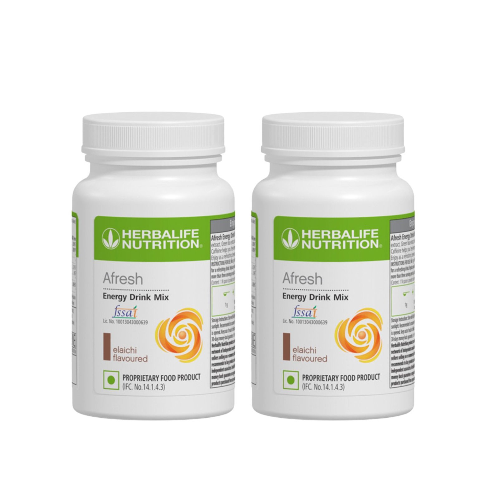 Herbalife Afresh Energy Drink Mix 50g Elaichi Pack Of 2